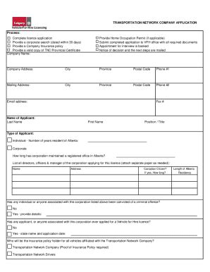 tndl calgary office|TRANSPORTATION NETWORK COMPANY APPLICATION.